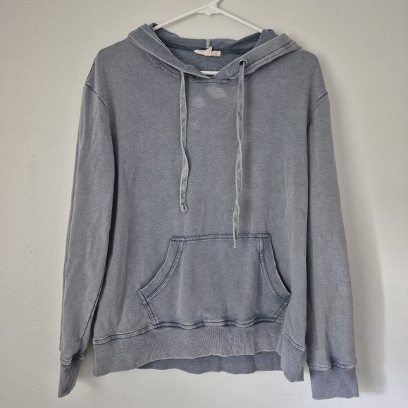 Jane And Delancy Acid Washed Blue Comfy Thin Hooded Sweatshirt - Picture 1 of 6